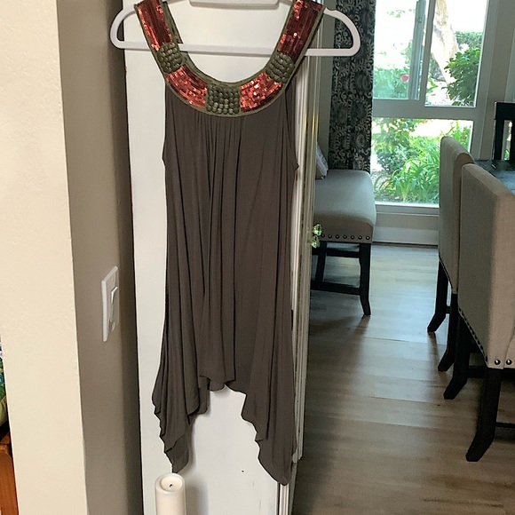 Floaty Asymmetrical Summer Dress - Flowery Spades